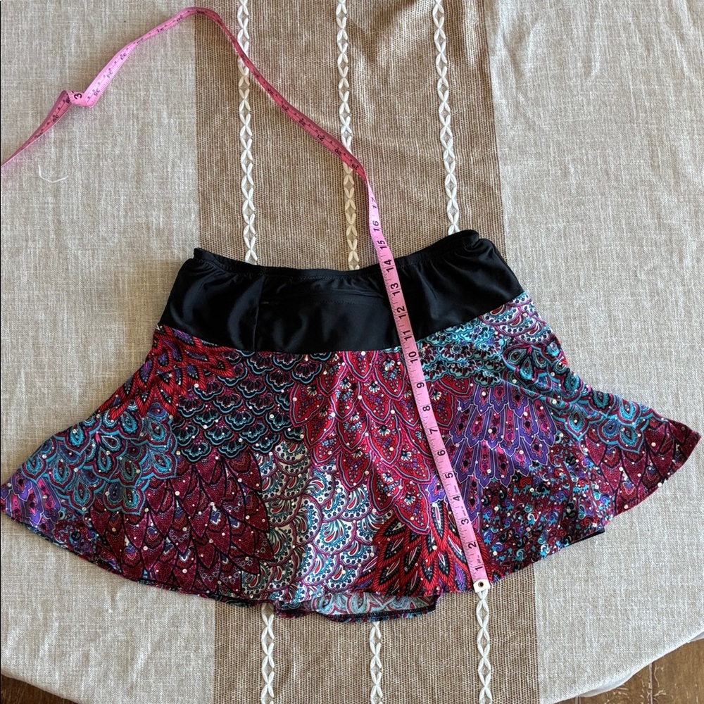 Sparkle Athletic Running Skirt with built in shorts and drawstring